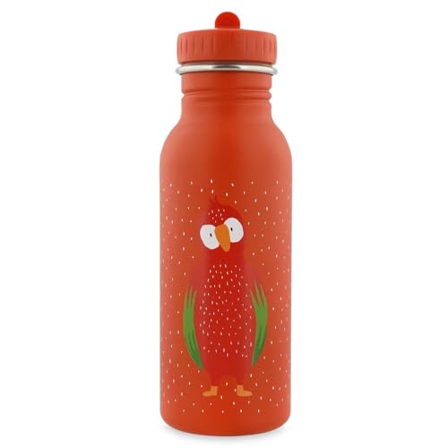 Trixie Baby Trixie Trinkflasche für Kinder, Edelstahl, 500 ml, Mr. Parrot (Papagei) von TRIXIE