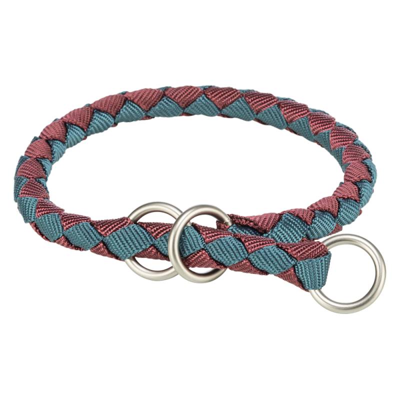 Trixie Cavo Zug-Stopp-Halsband, sangria/petrol - Größe: L-XL: Halsumfang 52 - 60 cm, Ø 18 mm von TRIXIE