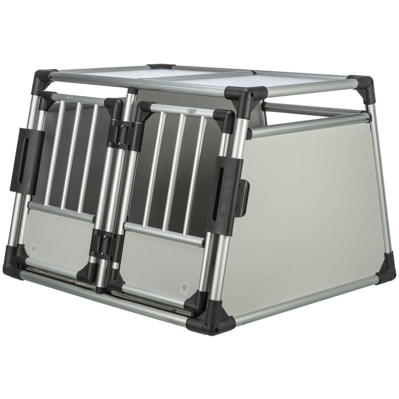 Trixie Doppel-Transportbox Aluminium M-L 93×64×88 cm von TRIXIE