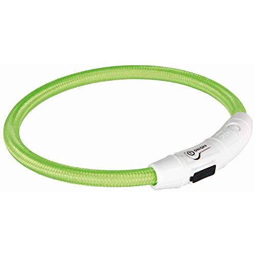 Trixie Flash Leuchtring USB XS - S (35 cm/ø 7 mm) grün von TRIXIE