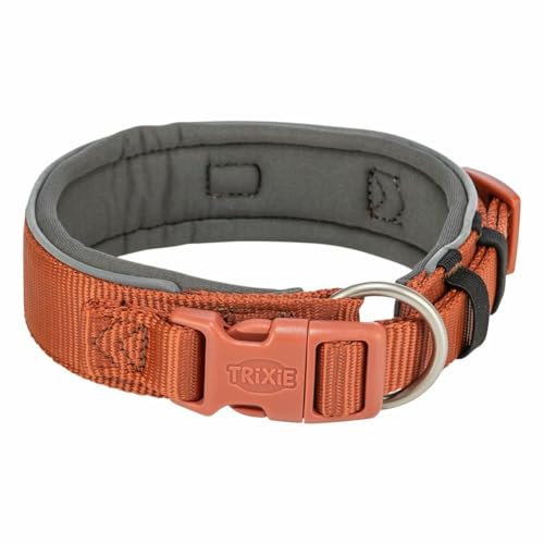 Trixie Halsband für Hund Premium extra breit rost/Graphit grau von TRIXIE