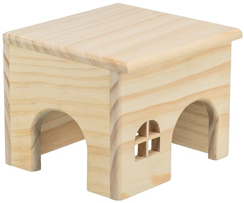 TRIXIE 61261 Haus, nagelfrei, Hamster, Holz, 15 × 12 × 15 cm von TRIXIE