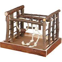 Trixie Holzspielplatz Natural Living für Sittiche - L 35 x B 29 x H 25 cm von TRIXIE