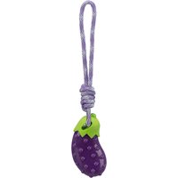 Trixie Hundespielzeug Aubergine am Seil - ca. L 34 cm von TRIXIE