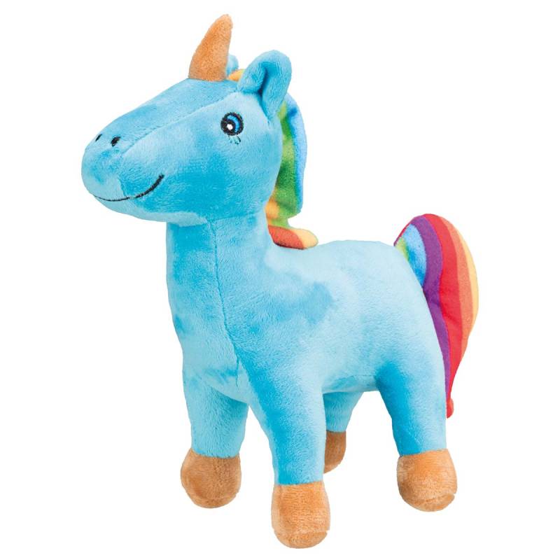 Trixie Hundespielzeug Plüsch Einhorn, 25 cm, blau von TRIXIE