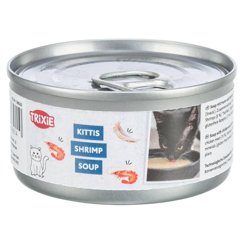 Trixie Kittis Soup 4 x 80 g - Huhn & Shrimps von TRIXIE