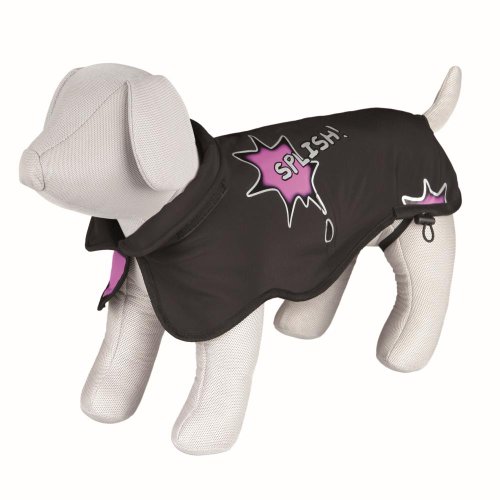 Trixie Mantel Avallon Splish Splash, Softshell, L: 55 cm, schwarz/pink von TRIXIE