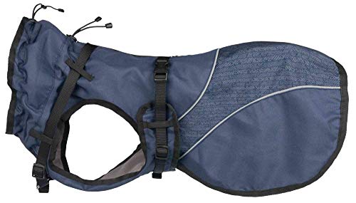 TRIXIE Umhang mit Geschirr Duo, M, 50 cm, blau, Hund von TRIXIE