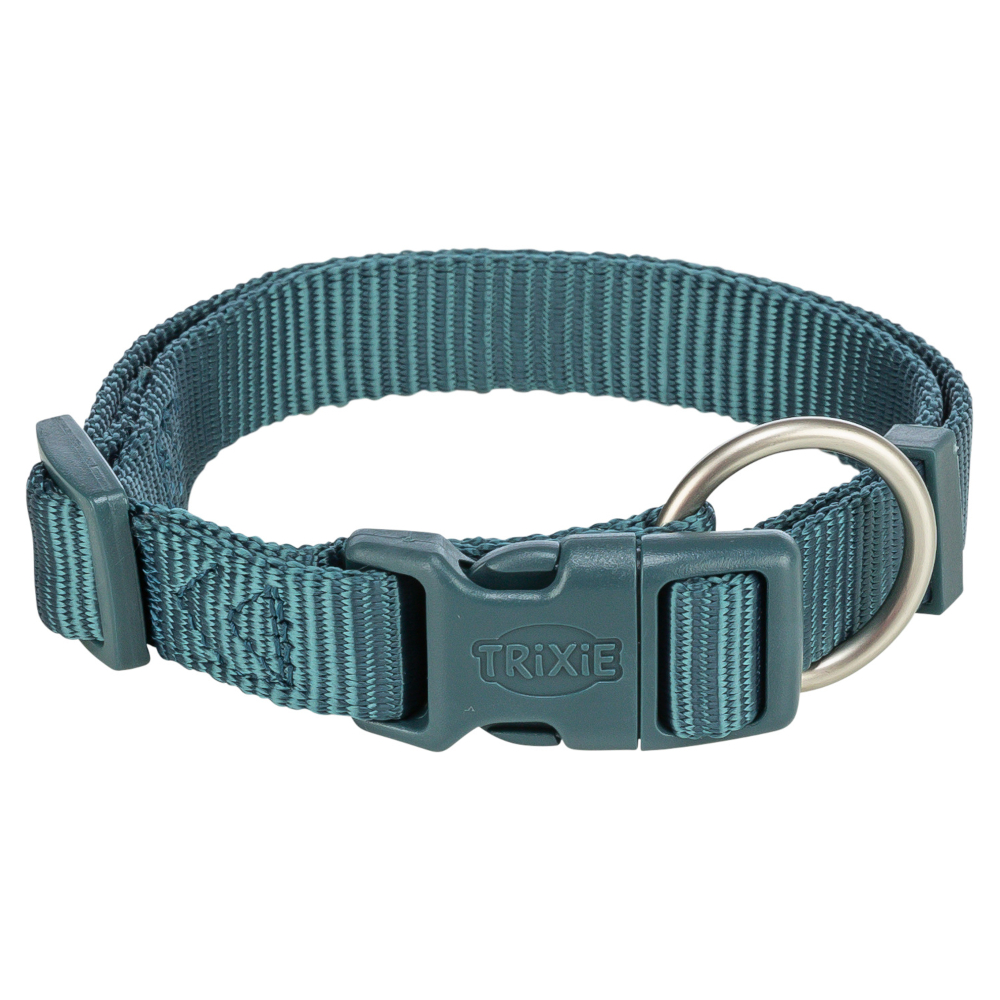 Trixie Premium Halsband, petrol - Größe M - L: 35 - 55 cm Halsumfang, 20 mm breit von TRIXIE