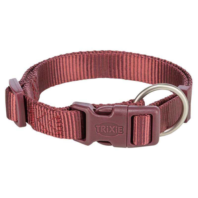 Trixie Premium Halsband, sangria - Größe L - XL: 40 - 65 cm Halsumfang, 25 mm breit von TRIXIE