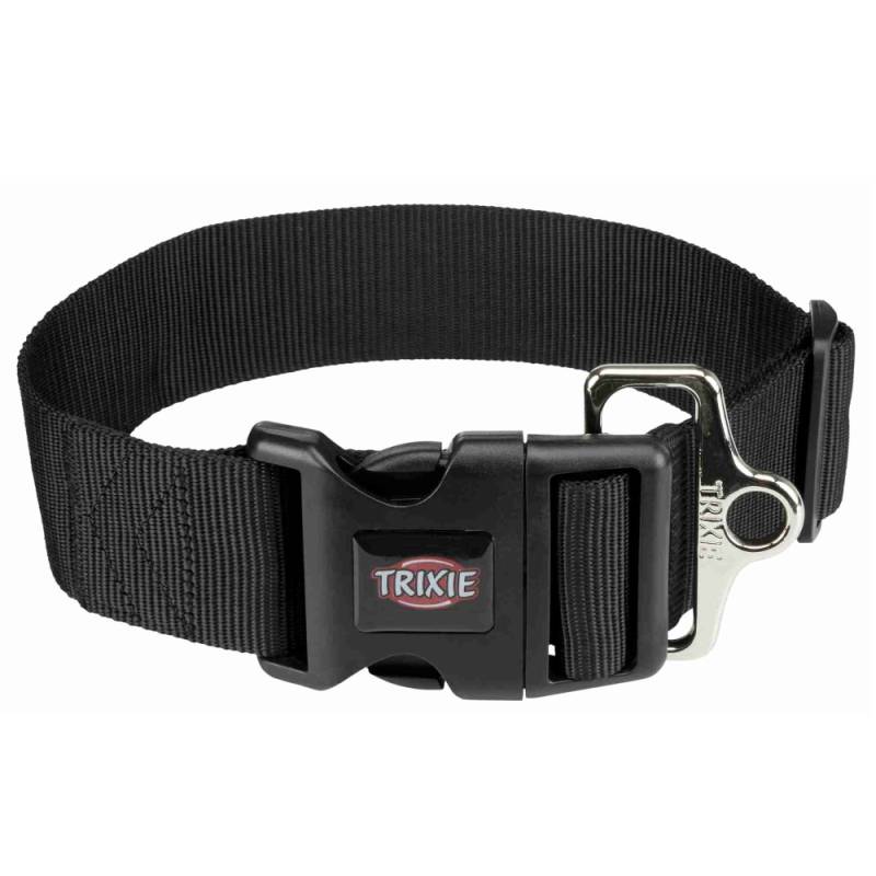 Trixie Premium Halsband, schwarz - Größe M-L: 40 - 60 cm Halsumfang, 50 mm breit von TRIXIE