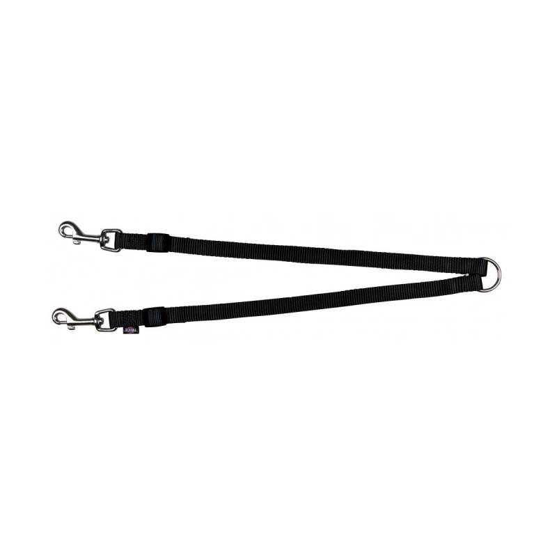 Trixie Premium Koppel für zwei Hunde 40-70 cm schwarz von TRIXIE