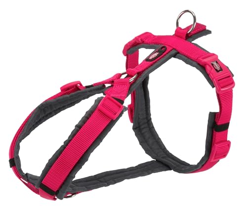 TRIXIE Premium Trekking Geschirr, S: 36-44 cm/15 mm, Fuchsia/Graphit von TRIXIE