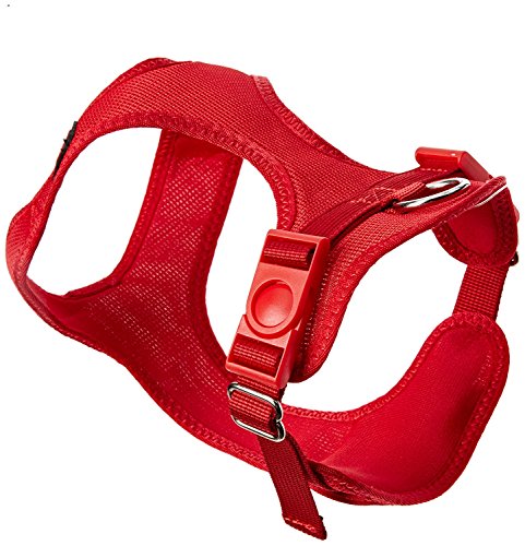 TRIXIE Comfort Soft Touren-Geschirr Größe S: Brustumfang 33–50 cm/20 mm in rot - gepolstertes Hundegeschirr zum Joggen mit stufenlos verstellbaren Bauchgurt für kleine Hunde, 16273 von TRIXIE