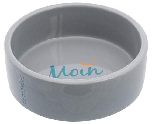 TRIXIE BE Nordic Futternapf aus Keramik für Hunde, grau, 0.8 L/16 cm von TRIXIE