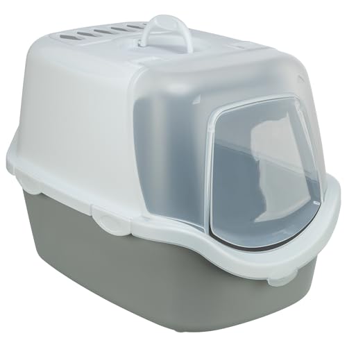 Trixie katzentoilette vico open top mit haube hellgrau/weiss von TRIXIE