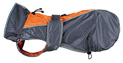 Trixie massiv Regenmantel für Hunde, 25 cm, grau/orange von TRIXIE