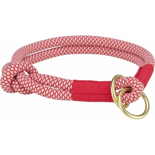 Trixie softes seilhalsband fÜr Hund halb-schlupf rot/Creme von TRIXIE