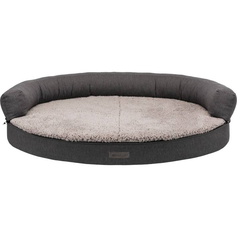 Vital Sofa Bendson, oval, dunkelgrau/hellgrau 75x60cm von TRIXIE