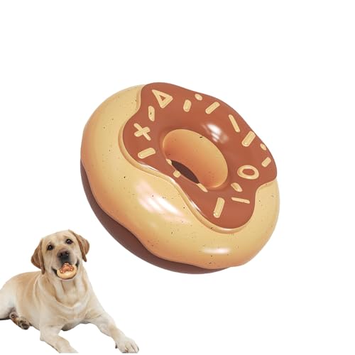 TROONZ Kauspielzeug zum Zahnen, Donut-Hundespielzeug | Kauspielzeug für Welpen in Donut-Form | Langlebiges Welpen-Zahnreinigungs-Beißspielzeug für kleine bis mittelgroße Hunde und Haustiere von TROONZ