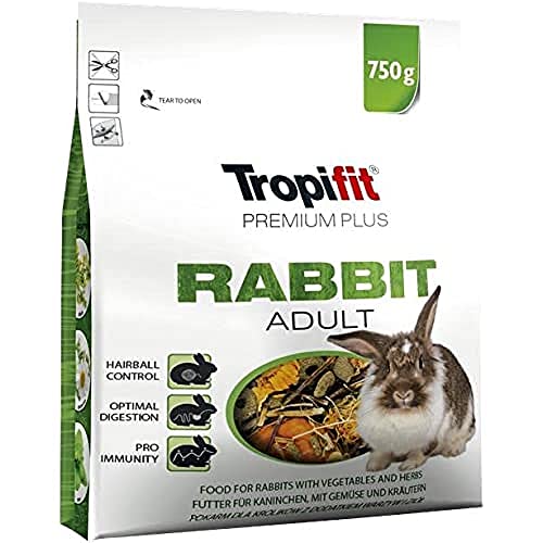 Rabbit Adult Premium Plus 750 g – Futter für Kaninchen mit Gemüse und feinen Kräutern von TROPICAL