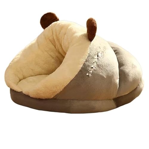 Hundebett mit Bezug, Höhle, Hundeversteck, Hundeschlafplatz, Hundehöhlenbett, Anti-Angst, rutschfest, waschbar, winddicht, warm, weich, ideal for Welpen und mittelgroße Hunde, Haustierbett, Hundebetth von TRgqify-KM