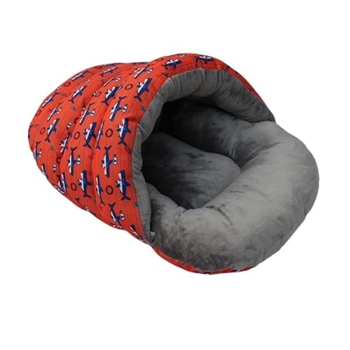 Hundebett mit Bezug, Höhle, Hundeversteck, Hundeschlafplatz, Hundehöhlenbett, Anti-Angst, rutschfest, waschbar, winddicht, warm, weich, ideal for Welpen und mittelgroße Hunde, Haustierbett, Hundebetth von TRgqify-KM