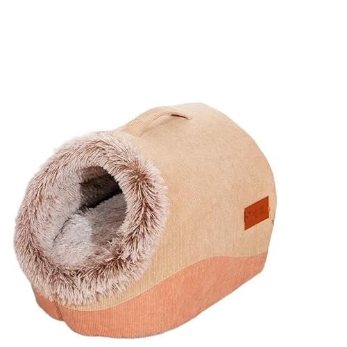 Hundebett mit Bezug, Höhle, Hundeversteck, Hundeschlafplatz, Hundehöhlenbett, Anti-Angst, rutschfest, waschbar, winddicht, warm, weich, ideal for Welpen und mittelgroße Hunde, Haustierbett, Hundebetth von TRgqify-KM