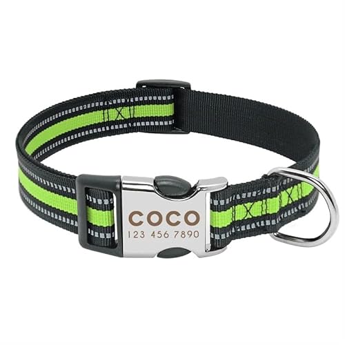 Personalisiertes Welpenhalsband aus Nylon, strapazierfähiges Haustierhalsband for kleine Hunde. Großes Hundehalsband, verstellbares und bequemes Design, geeignet for das Training und den täglichen Geb von TRgqify-KM