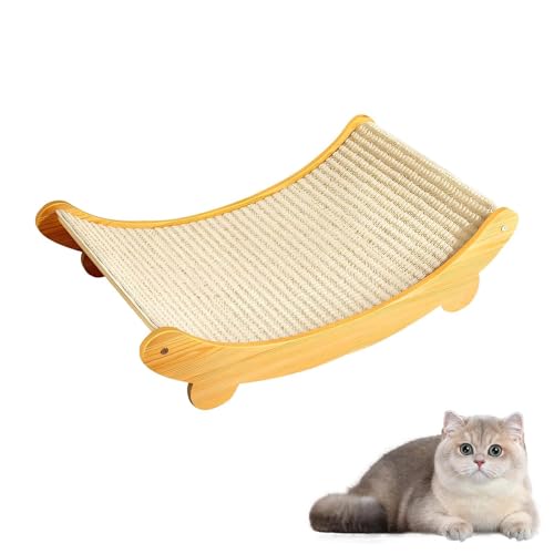 Katzen Kratzbrett 2-in-1: Sisalbett Und Kratzlounge Für Kleine Katzen – Wiederverwendbares Kratzmöbel Für Haustiere Zur Förderung Der Krallenpflege Und Entspannung.(39 * 32cm) von TS TAC-SKY