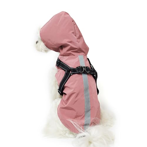 TSBB Dog Raincoats Reflective Dog Waterproof Rain Coat Allseasons Pet Clothes OutdoorActivity Raincoats with Adjustable Leash von TSBB