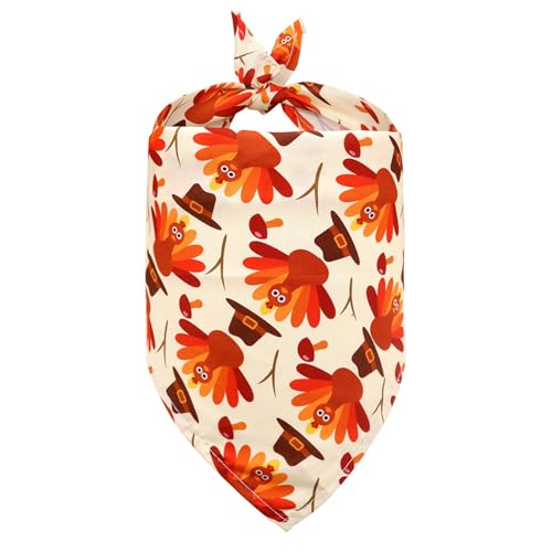 TSBB Pet Saliva Towel Supplies Decoration Thanksgiving Pattern Triangle Towel Dog Scarf Pet Neckerchief Scarf Harvest Bibs von TSBB