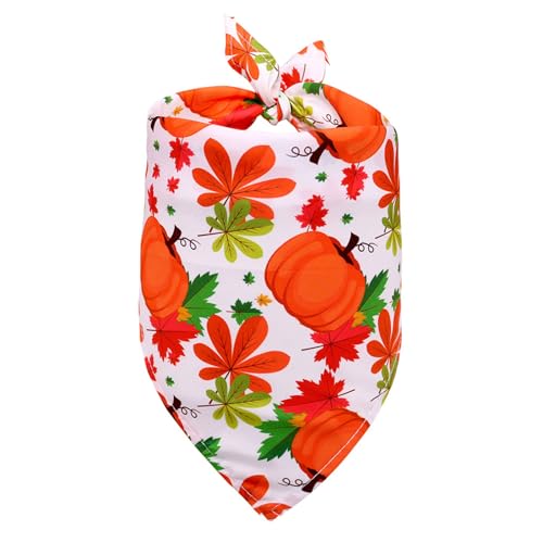 TSBB Pet Saliva Towel Supplies Decoration Thanksgiving Pattern Triangle Towel Dog Scarf Pet Neckerchief Scarf Harvest Bibs von TSBB