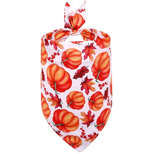 TSBB Pet Saliva Towel Supplies Decoration Thanksgiving Pattern Triangle Towel Dog Scarf Pet Neckerchief Scarf Harvest Bibs von TSBB