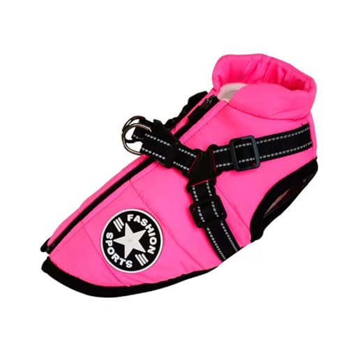 TSBB Pet Winter Coat Harness for Dogs 2-Leg Windproof Puppy Clothes with Leash Hook Warm Thicken Liner Jumpsuit Pet Outfits von TSBB