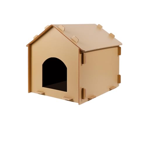 TSQZE Katzenhaus Für Draußen, Abnehmbar Wasserdicht Wetterfester Katzenhöhle Haustierhaus Mit Türvorhängen und Wärmekissen, Hundehaus Katzenhöhle, Tierbett, PP, Wasserdicht & UV-beständig von TSQZE