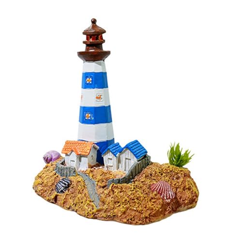 TTTLLNN Zarte Aquarien Landschaft Künstlicher Leuchtturm Terrarium Landschaft Garnelen Baum Statue Aquarien Lebensraum Dekorationen von TTTLLNN