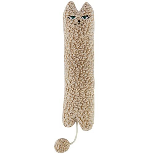 TTcat Matatabi-Kissen mit Katzenminze für Katzen und Kätzchen, Katzenspielzeug für Indoor-Katzen, großes Katzenkissen (Beige) von TTcat