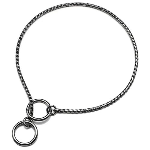 TUITA Hundehalsband mit Metallkette, Hundehalsband für Shows, feines Messingkettenhalsband, verstellbar für kleine, mittelgroße und große Hunde von TUITA