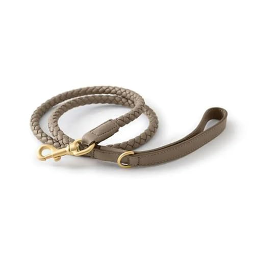 TUITA Set aus Leder-Hundehalsband und Leine, verstellbares PU-Hundehalsband, weiche und langlebige geflochtene Leine für Hunde von TUITA