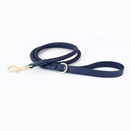 TUITA Set aus Leder-Hundehalsband und Leine, verstellbares PU-Hundehalsband, weiche und langlebige geflochtene Leine für Hunde von TUITA