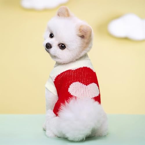 TUITA Welpen-Hundepullover für kleine mittelgroße Hunde und Katzen, warme Winterkleidung für Haustiere, Rollkragenpullover, Chihuahua-Weste, weicher Yorkie-Mantel, Teddy-Jacke von TUITA