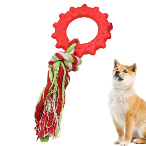 TUJOBA Weiches Kauspielzeug für Hunde,Mundpflege-Seil-Hundespielzeug - Weiches Hundespielzeug, zahnendes Haustierspielzeug, Welpenspielzeug in Lebensmittelqualität für Hunde, Welpen, zum Spielen von TUJOBA