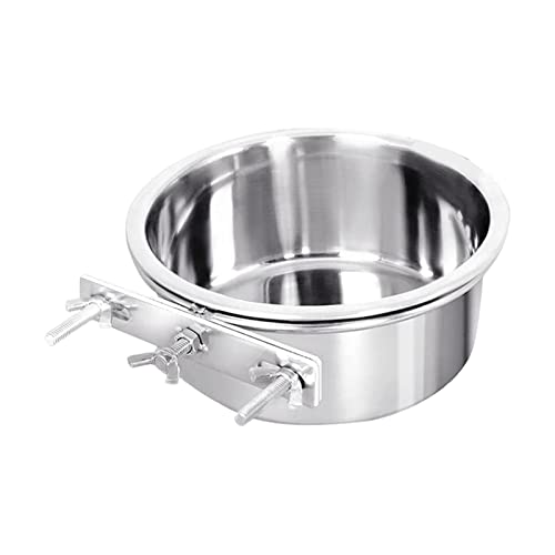 Zwinger Wassernapf, Edelstahl Hundebox Futternapf, Wassernapf Futternapf für Zwinger Käfig, Haustiernapf für Hunde Katzen, Haustier Feeder Schüssel mit Halter, Käfig Coop Haken Cup für Hund Katze von TUJOBA