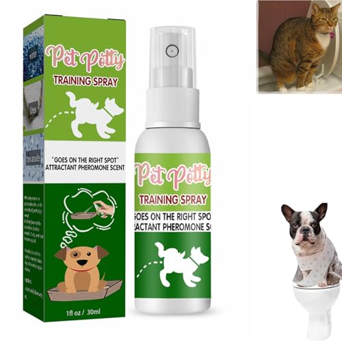 Hundetöpfchentrainingsspray, Haustier-Töpfchentrainingsspray, Haustier-Defäkationsinduktion, Haustier-Toiletten-Sprühgerät für Hunde, Hundetoiletten-Training, für den Innen- und Außenbereich, 30 ml von TUKNN