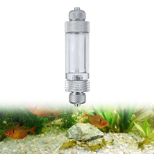 TUKNN Aquarium CO2 Blasenzähler, CO2 Blasenzähler, Aquarium Kohlendioxid Bubble Stopper, CO2 Blasenzähler, CO2 Druckminderer Regulator Luftpumpenzubehör, CO2 Druckminderer Regulator, Doppelkopf von TUKNN