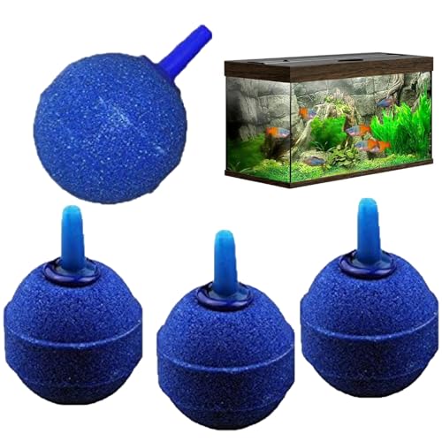 TUKNN Luftausströmer Luftstein Kugel, Luftstein für Aquarium, Aquarium Luftausströmer Kugel, Aquarium Luftausströmer, Ausströmersteine für Aquarien, Sauerstoffsteinscheibe, Blasendiffusor, 4 Stück von TUKNN