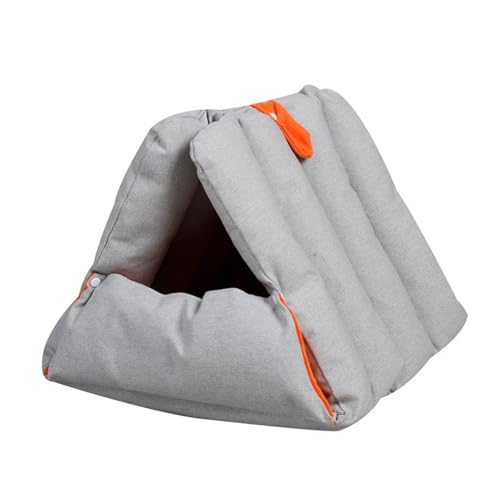 TUOJINRUIDA Gemütliches 4-in-1 Katzenbett, Matte, Tunnel & Sofa - Kurzer Plüsch & Segeltuch, perfekt für Katzen unter 33 lbs Matte zum Faulenzen, Spielen und Schlafen | Ideal für Herbst & Winter 01 L von TUOJINRUIDA