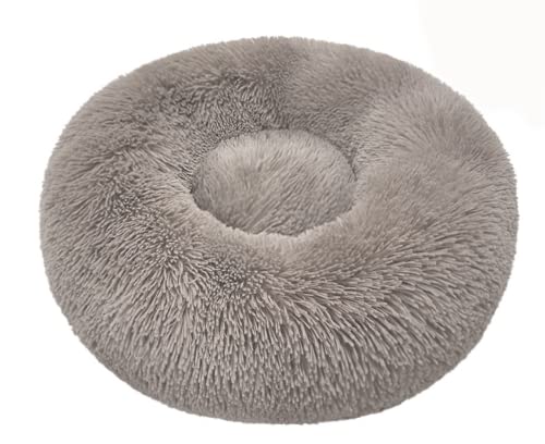 Hunde Bett Katzenbett Haustierhütte, Katzenhütte, Winterwarme Hundehütte, Katzenschlafbett, Haustiermatte, Täglicher Bedarf Für Kleine Und Mittelgroße Haustiere, Beige Braun, 40 Cm Durchmesser von TUPMITUPO