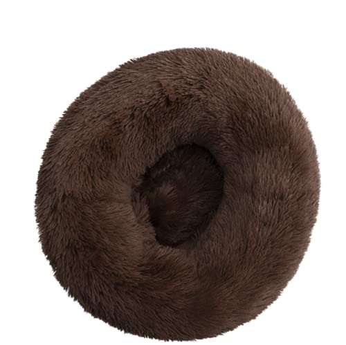 Hunde Bett Katzenbett Hundebett Flauschig Abnehmbare Und Waschbare Haustierhütte, Katzenhütte, Hundehütte, Plüsch, Winter, Warme, Abnehmbare Haustiermatte, Haustierbedarf, Katzenhaus, Braun, 120 Cm von TUPMITUPO